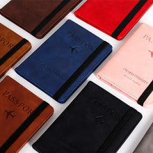 Pu Leather Strap Passport Bag RFID Passport Holder Protective Cover Travel Wallet Card Bag Ticket Holder Pass Cover