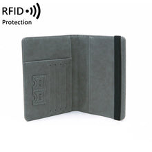 Pu Leather Strap Passport Bag RFID Passport Holder Protective Cover Travel Wallet Card Bag Ticket Holder Pass Cover