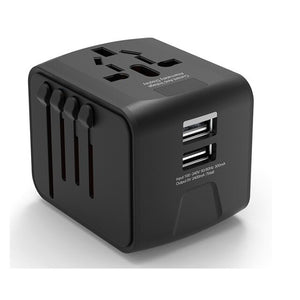 Plug Travel Adapter International Universal Power Adapter All-in-one 3.4A 2 USB Worldwide Wall Charger for UK/EU/AU/Asia us plug