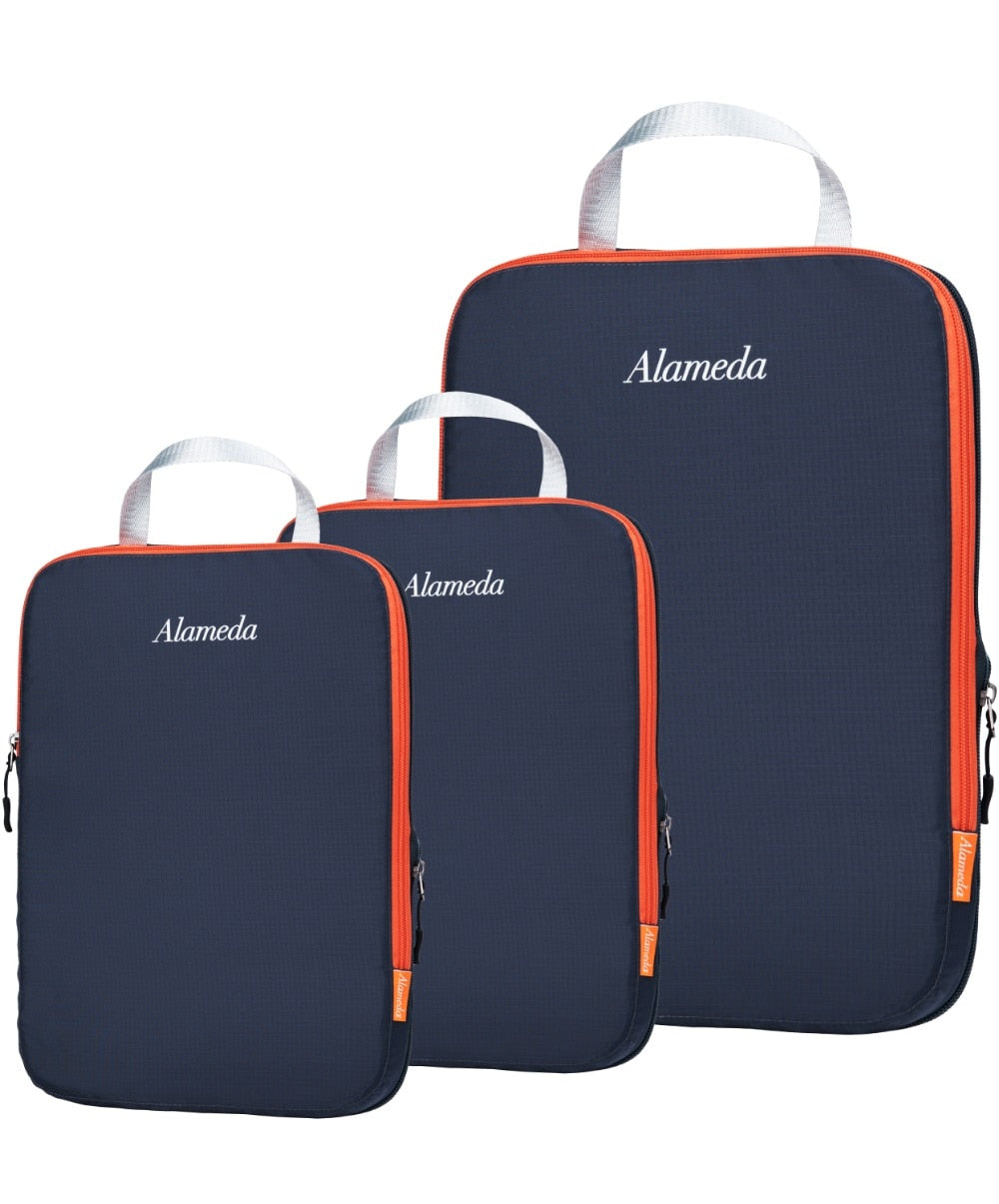 Alameda Compression Packing Cubes for Luggage,Travel Compression Bags, Blue