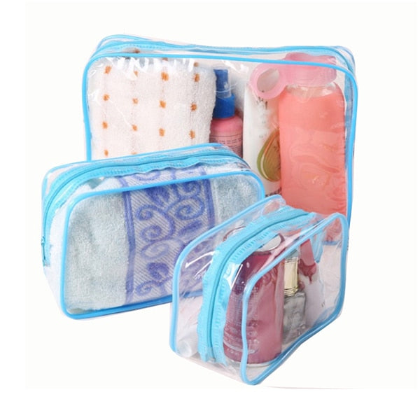 Louise Maelys Travel Clear Makeup Handbag Large Toiletry Cosmetic Organizer  Bag Waterproof