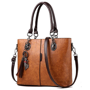 Luxury Handbags Women Bags Designer 2020 Big Solid Leather Tassel Crossbody Shoulder Bags For Women Messenger Ladies Hand Bag