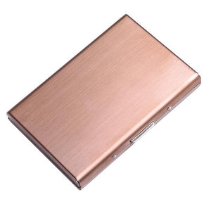 Anti-Scan RFID 1 PC Aluminum Metal Credit Card Holder Slim Blocking Wallet Case Business Card Protection Holder Case