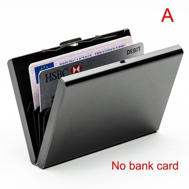 Anti-Scan RFID 1 PC Aluminum Metal Credit Card Holder Slim Blocking Wallet Case Business Card Protection Holder Case