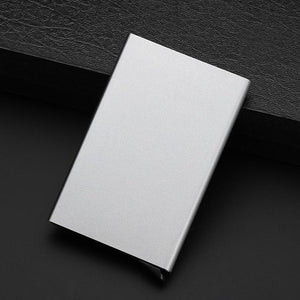 Credit Card Holder Men Slim Anti Protect Travel ID Cardholder Women Rfid Wallet Metal Case Porte Carte