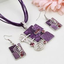 MINHIN Summer Style Enamel Pendant Jewelry Sets Lucite Design Multi Colors Geometry Choker Necklace Earrings Set
