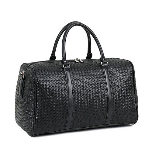 Fashion PU Leather Woven Pattern Travel Bag Large Capacity Men /Women Shoulder Bags Business Travel Bag Luggage Duffle Bag LGX86