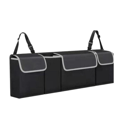 Kongyide 2020 Car Rear Seat Hanging Storage Bag Black Waterproof Storage High Capacity Pocket Shape Seat Back Organizers Trunk