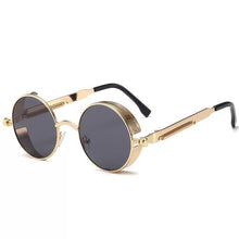 Men And Women Classic Steampunk Sunglasses Men And Women Sunglasses Luxury Brand Retro Round Sunglasses Metal Glasses Retro