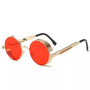 Men And Women Classic Steampunk Sunglasses Men And Women Sunglasses Luxury Brand Retro Round Sunglasses Metal Glasses Retro