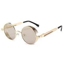 Men And Women Classic Steampunk Sunglasses Men And Women Sunglasses Luxury Brand Retro Round Sunglasses Metal Glasses Retro