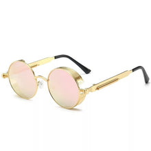 Men And Women Classic Steampunk Sunglasses Men And Women Sunglasses Luxury Brand Retro Round Sunglasses Metal Glasses Retro