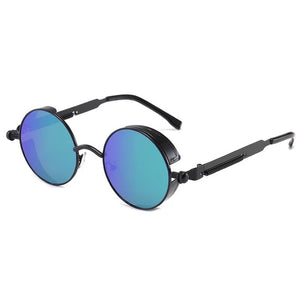 Men And Women Classic Steampunk Sunglasses Men And Women Sunglasses Luxury Brand Retro Round Sunglasses Metal Glasses Retro