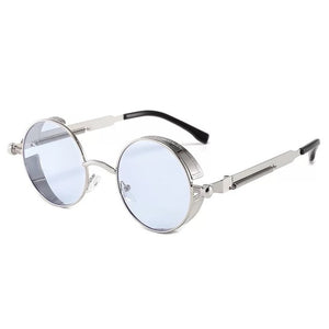 Men And Women Classic Steampunk Sunglasses Men And Women Sunglasses Luxury Brand Retro Round Sunglasses Metal Glasses Retro