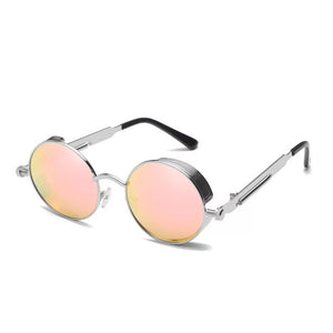 Men And Women Classic Steampunk Sunglasses Men And Women Sunglasses Luxury Brand Retro Round Sunglasses Metal Glasses Retro