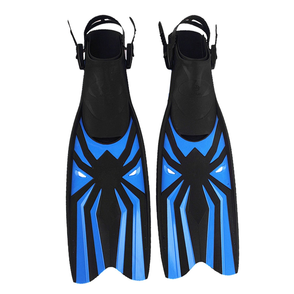 Adults Snorkel Fins Swim Snorkeling Flippers with Adjustable Strap Open-heel Water Fins Free Diving Gear Equipment for Men Women