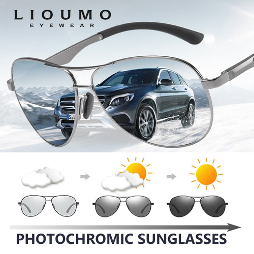 Classic Brand Design Pilot Photochromic Sunglasses Men Polarized Safety Driving Sun Glasses Women Anti-Glare gafas de sol hombre