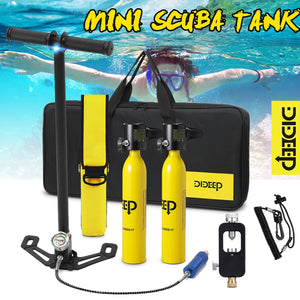 DIDEEP Diving System Mini Scuba Oxygen Cylinder Air Tank Scuba Reserve Air Tank Pump Snorkeling Gear Snorkeling Diving Equipment