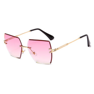 New Fashion Rimless Sunglasses Luxury Brand Women Metal Square Sun glasses UV400 Shades Eyewear Oculos Gafas de sol