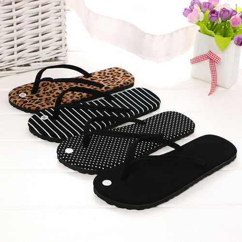 Summer Flip Flops Women Leopard Slippers Ladies Shoes Slippers Indoor Outdoor Flip-flops Fashion Beach Flat Slides