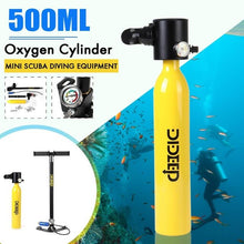 (1Set)  1L Scuba Tank Dive Cylinder Diving Oxygen Tank Snorkeling Gear Respirator Snorkeling Underwater Breathing Equipment+Bag