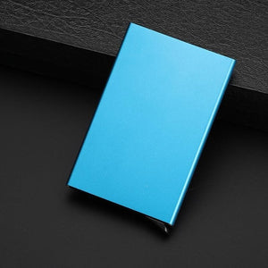 Credit Card Holder Men Slim Anti Protect Travel ID Cardholder Women Rfid Wallet Metal Case Porte Carte