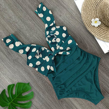 Sexy New Ruffle One Piece Swimsuit Off The Shoulder Swimwear Women Swimsuit Deep-V Bathing Suits Beach Wear Swim Suit