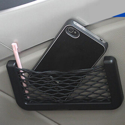 1pc Auto Seat Back Storage Mesh Bag Car Organizer Net Sticking Holder Pocket Car Trunk Organizer Car Interior Accessories Pock