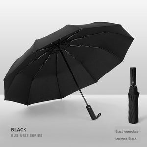 High-quality Male and Female Business Automatic Double Reinforcement Super Large Folding Sunscreen Umbrella Ten Bone Umbrella