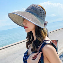 Sun Protection Visor Hat Women New 2020 Collapsible Summer Straw Hats Beach Cap Bow Chapeu feminino gorra mujer Sunhat