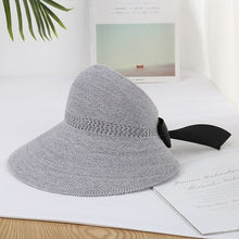 Collapsible bow sun hat holiday Beach hat sun sun hat with large brim sun straw hat