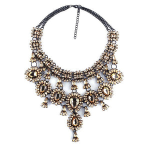 MYDANER New Fashion Jewelry Charm Collar Pendant Choker Maxi Necklace for Women Waterdrop Statement Wedding Jewelry Wholesale