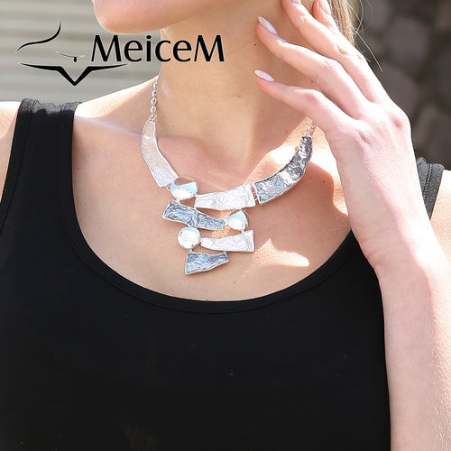 MeiceM 2021 Fashion Luxury Women's Necklace Set Vintage Neck Decoration Necklaces Pendants for Women Jewelry Chokers Wholesale