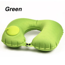 New Automatic Inflatable Travel Pillow U-Shape Airplane Neck Pillow Folding Portable Cushion Support Headrest Nap Car Pillow