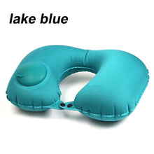 New Automatic Inflatable Travel Pillow U-Shape Airplane Neck Pillow Folding Portable Cushion Support Headrest Nap Car Pillow