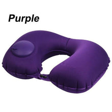 New Automatic Inflatable Travel Pillow U-Shape Airplane Neck Pillow Folding Portable Cushion Support Headrest Nap Car Pillow