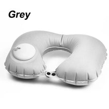 New Automatic Inflatable Travel Pillow U-Shape Airplane Neck Pillow Folding Portable Cushion Support Headrest Nap Car Pillow