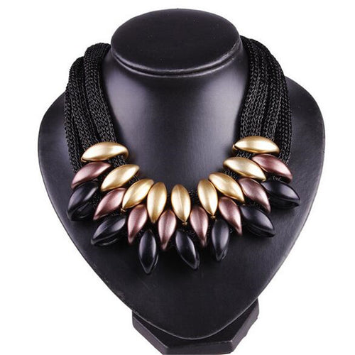 Fashion Charm Statement Necklaces Pendants Vintage Choker Collar Ethnic Black Gold necklace